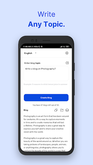 BlogLingo - Instant Blogs Screenshot 0