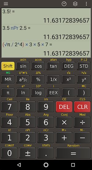 Scientific Calculator Screenshot 0