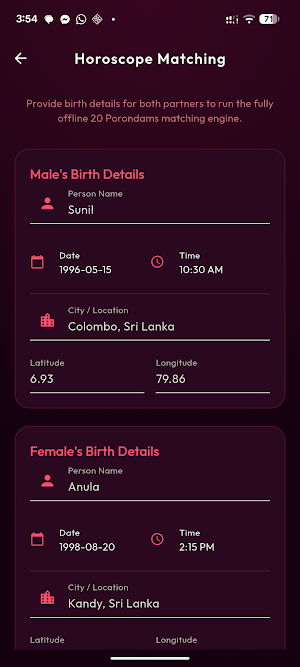 Horoscope Matching Porondam Screenshot 1