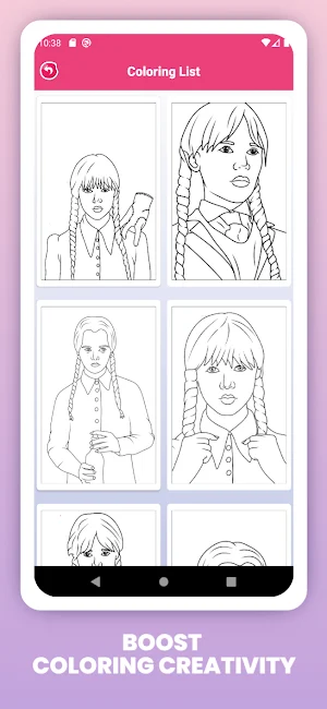 Wednesday Addams Coloring Book Screenshot 1