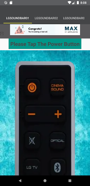 LG Soundbar Remote Screenshot 1