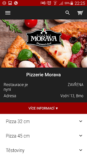 Pizzerie Morava Brno Screenshot 0