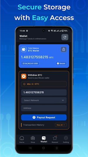 BTCHash - Cloud Mining Hub Screenshot 3