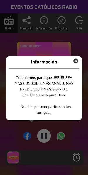 EVENTOS CATÓLICOS RADIO Screenshot 1