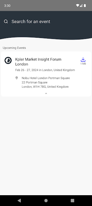 Kpler Events Screenshot 1