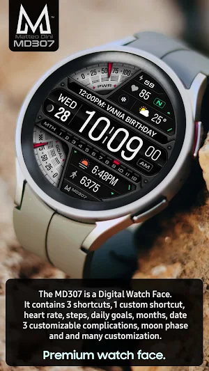 MD307 Digital watch face Screenshot 2