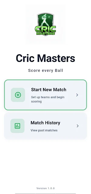 Cric Masters - Live scoring Screenshot 1