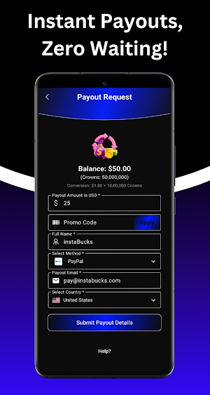 instaBucks - Real Money Games Screenshot 1