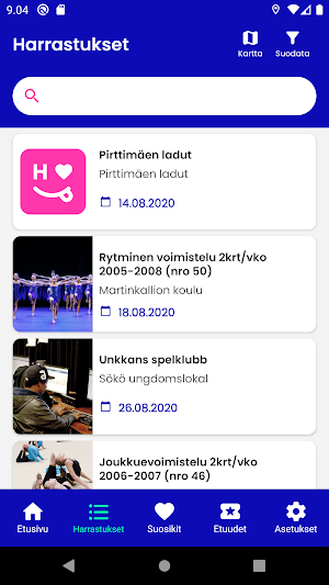 Harrastuspassi Screenshot 1