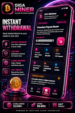 Giga BTC Mining Bitcoin Miner Screenshot 3