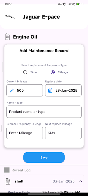Jaguar E-Pace Manuals and Logs Screenshot 2