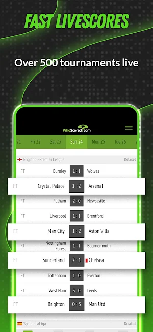 WhoScored Football Live Scores Screenshot 2
