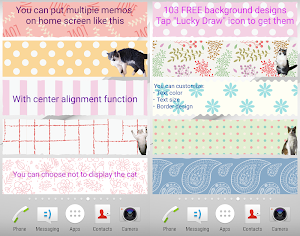 Cat Sticky Memo Notepad Free Screenshot 3