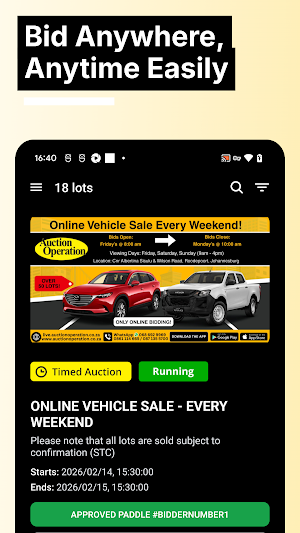 Auction Operation App Screenshot 2