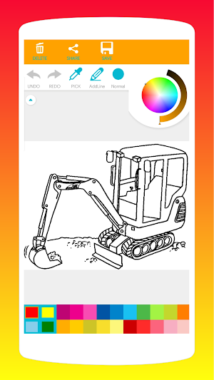 Excavator Coloring Book Screenshot 3