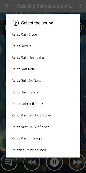 Soft Rain Sounds for Sleeping Screenshot 1