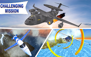 War Plane Flight Simulator Challenge 3D Screenshot 1
