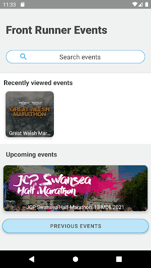 Front Runner Events Screenshot 0