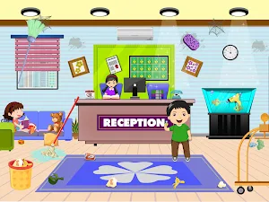 Pretend Play Hotel Cleaning: Doll House Fun Screenshot 3