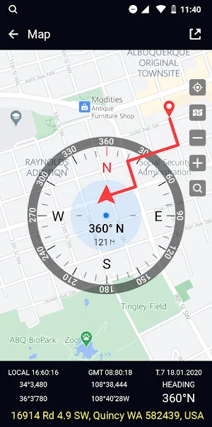 Free Compass for Android - GPS Compass Direction Screenshot 2