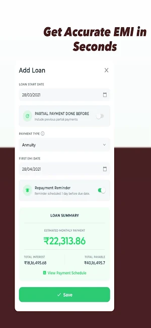 Bank Loan - EMI Calculator Screenshot 3