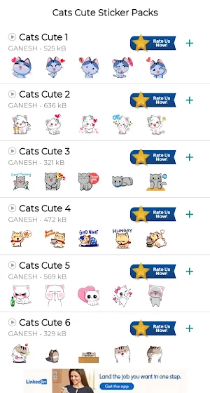 Cute Cat Stickers Screenshot 1