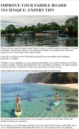 Paddle Boarding Techniques Tip Screenshot 3