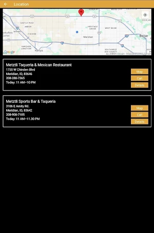 Metztli Taquerias Screenshot 2