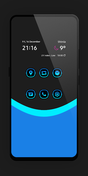 Funky Sky Blue Icon Pack Screenshot 0