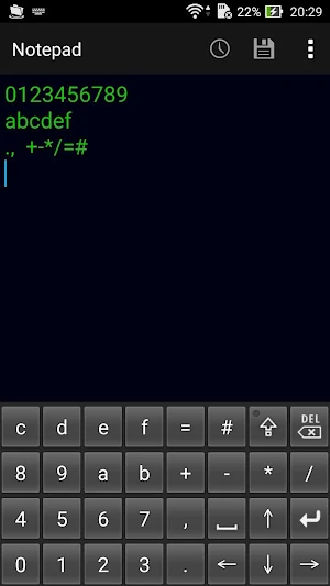 Hexadecimal numeric keypad Screenshot 0
