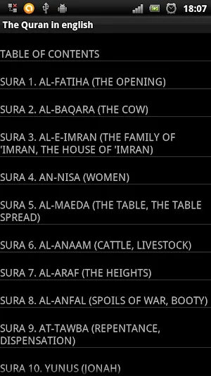 Quran in English Screenshot 1