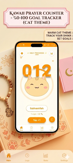 Kawaii Tasbih: Dhikr Counter Screenshot 2