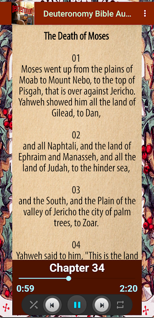 Deuteronomy Bible Audio WEB Screenshot 3