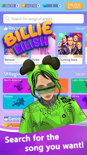 Billie Eilish Piano Tiles Screenshot 0