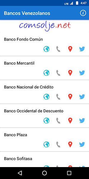 Bancos Venezolanos Screenshot 2