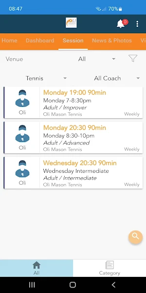 Oli Mason Tennis Screenshot 2