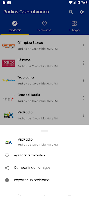 Radios de Colombia AM y FM Screenshot 1