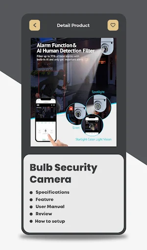 Bulb Security Camera App Guide Screenshot 1