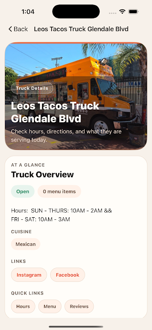 FTF: Food Truck Finder Screenshot 2