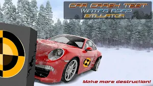 Car Crash Test Winter Road Sim Screenshot 1