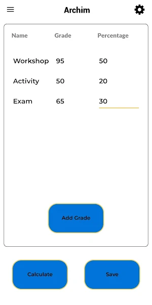 Archim: Grade Calculator Screenshot 0