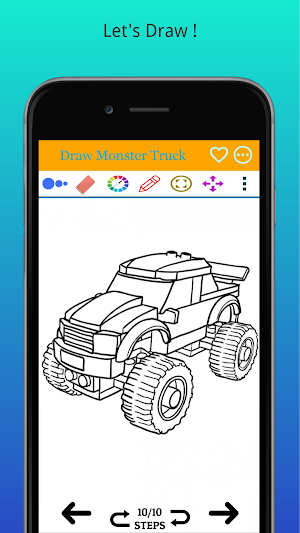 How to Draw Monster Trucks Step by Step Screenshot 3