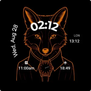 Fox with a Watch Face Screenshot 0