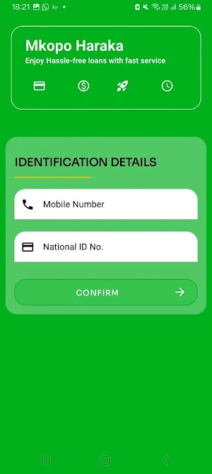 Mkopo Haraka -Fedha Kwa Dakika Screenshot 1