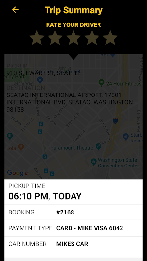 Seattle Yellow Cabs Screenshot 2