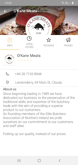 O'Kane Meats Screenshot 2