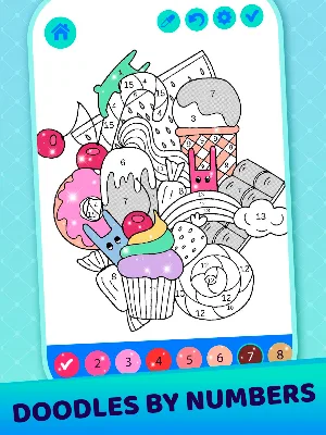 Doodle By Numbers Coloring Book Screenshot 0