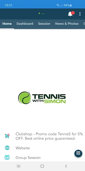 Tennis With Simon Screenshot 1