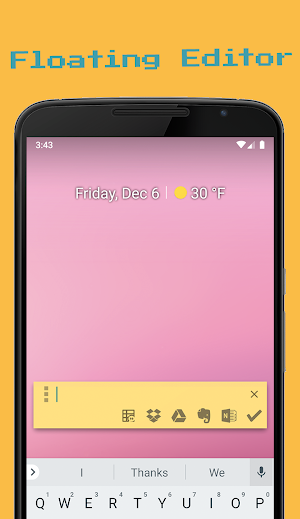 1Sec Note - Floating Cloud Note Screenshot 1
