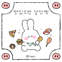 카카오톡 테마 - 살안찌는부적 바니_화이트_1